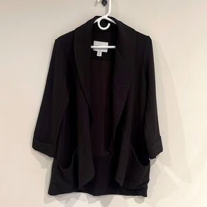 Carolina Belle black drape oversized blazer size medium